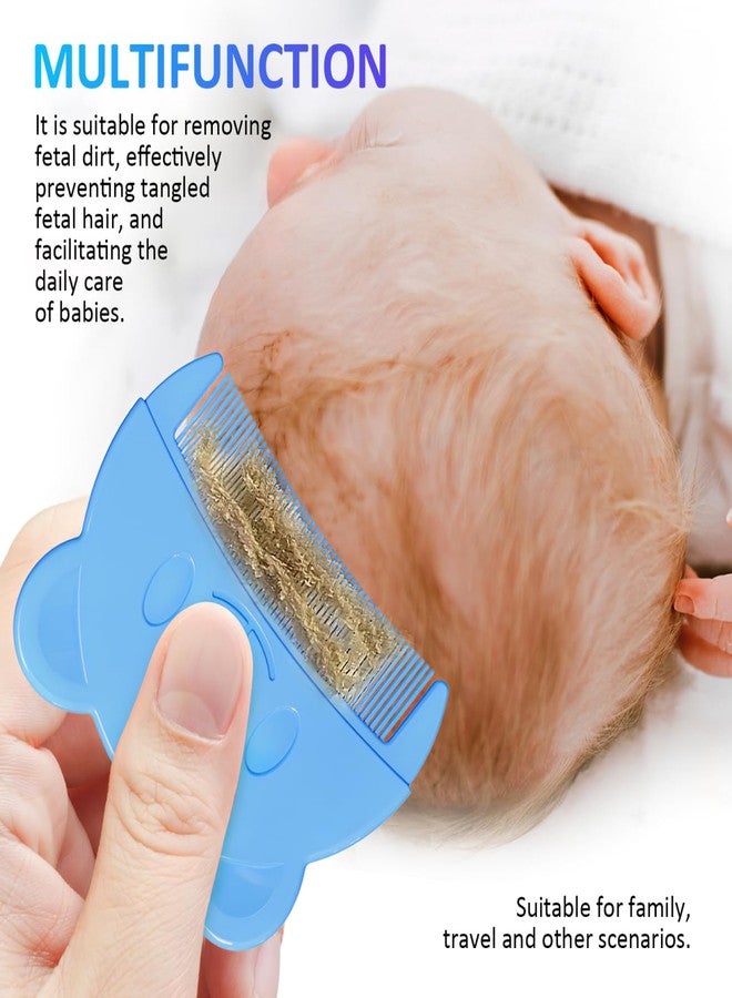 VICASKY Cradle Cap Comb Brush Babies 2pcs Baby Hair Combs Plastic Cute Gentle Touch Easy To Hold Bear Shaped Bath Newborn Dandruff Kit Shampoo Treatment Set Fine Tooth Dandruff(Random Color） - Image 2